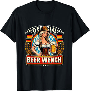 Oktoberfest Official Beer Wench German Flag Drinking Team T-Shirt - T-Shirt | Black
