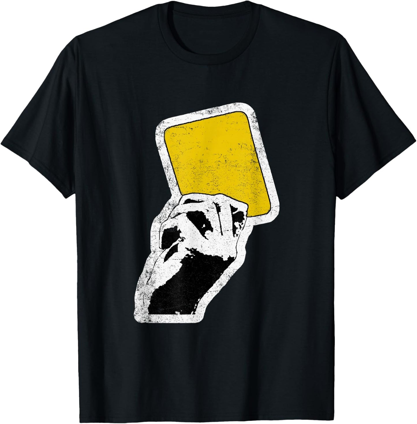 Referee Yellow Card Coach Sports Football Soccer T-Shirt - T-Shirt | Black