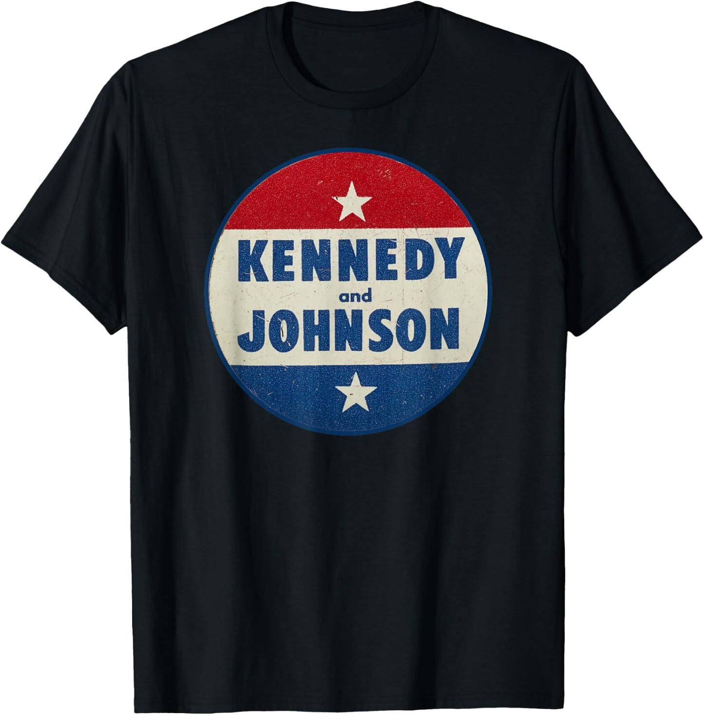 Utopia Sport Kennedy Shop Kennedy and Johnson Pin 1960 Retro T-Shirt - T-Shirt | Black