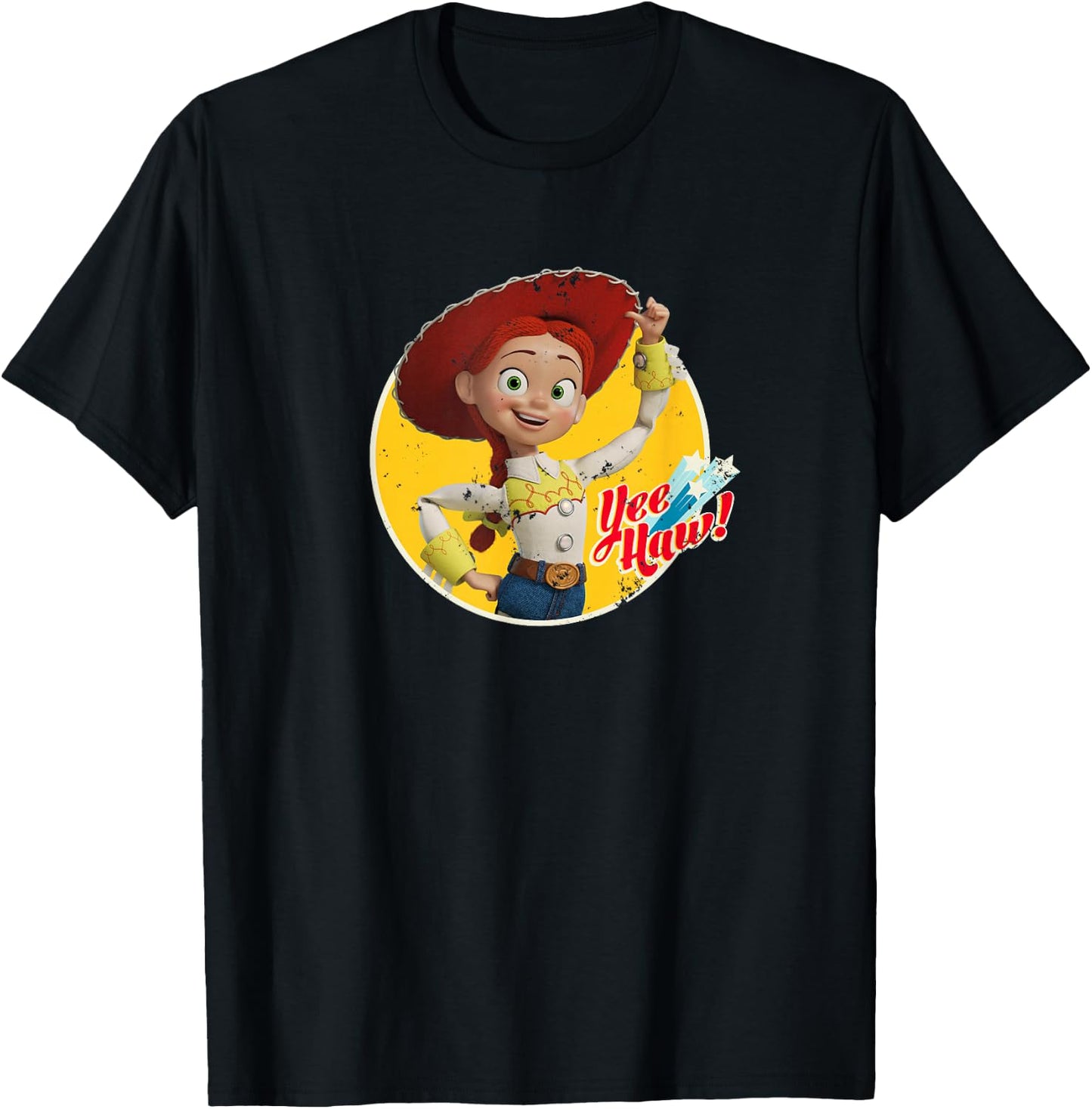 Disney Pixar Toy Story 4 Cowgirl Jessie Yee Haw T-Shirt - T-Shirt | Black
