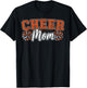 Funny Loud Proud Cheer Mom Mama Cheerleading Orange Pom Poms T-Shirt - T-Shirt | Black