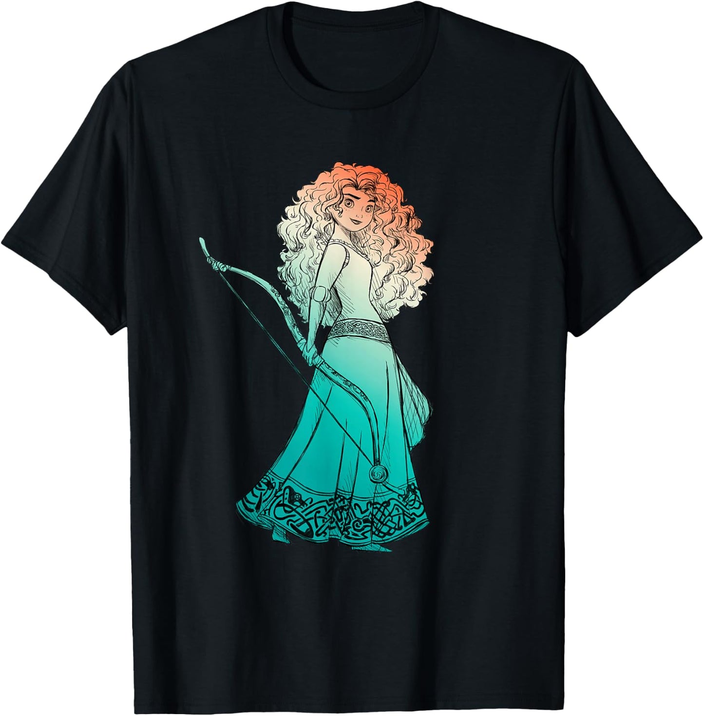 Disney and Pixar Brave Merida Stylized T-Shirt - T-Shirt | Black