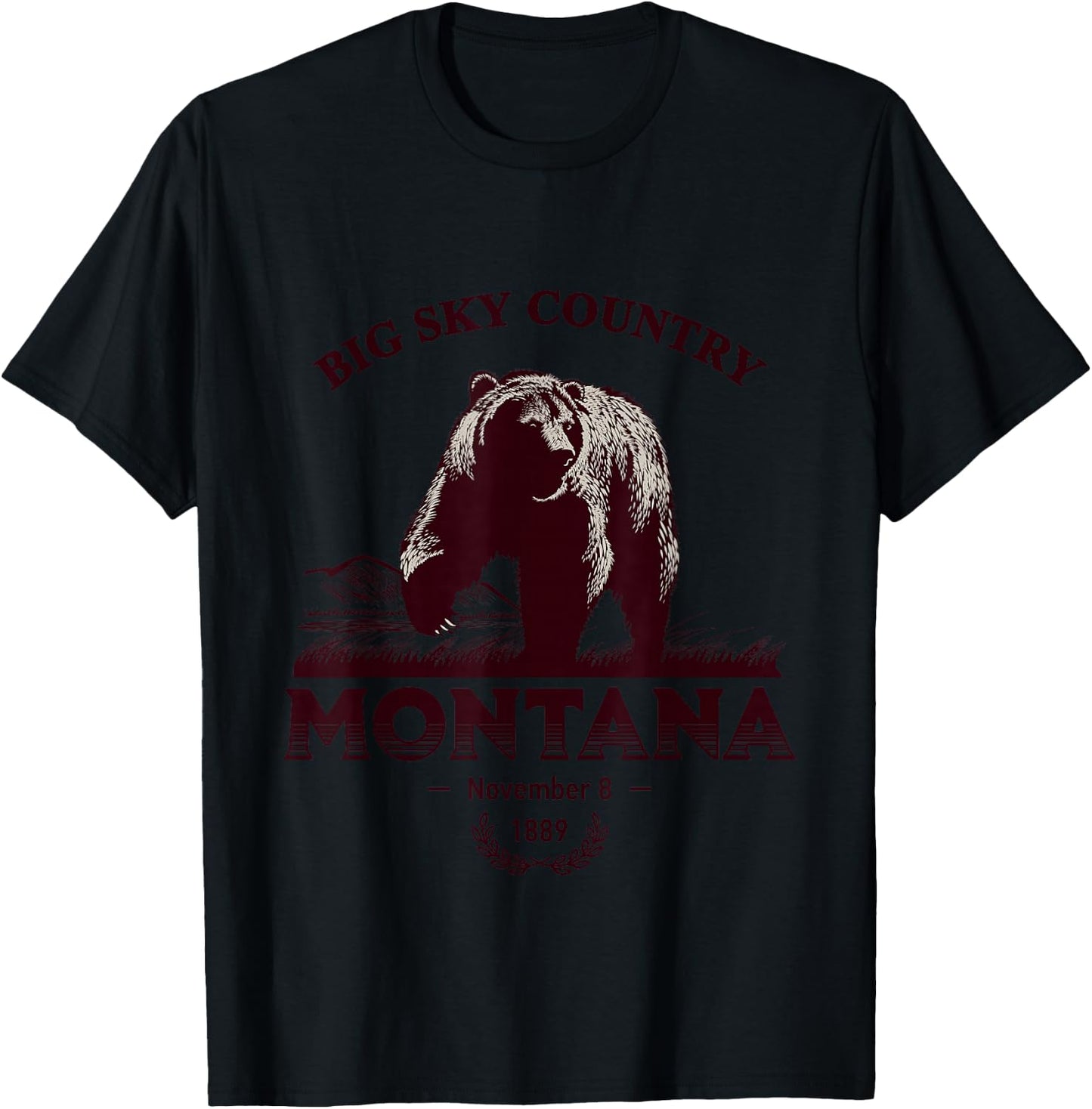 Montana State - Big Sky Country T-Shirt - T-Shirt | Black