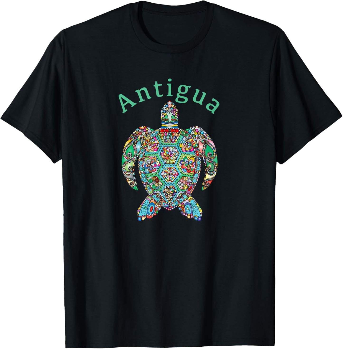 Antigua Tribal Turtle T-Shirt - T-Shirt | Black