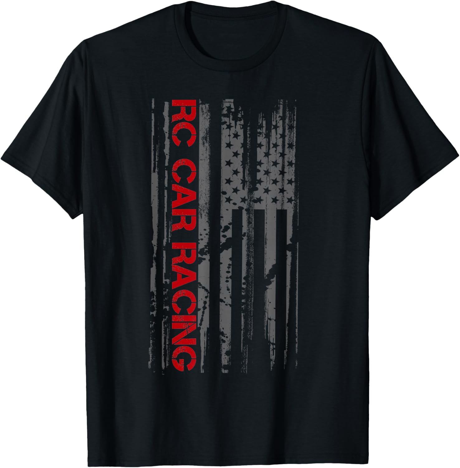 RC Racing American Flag Remote Radio Controlled RC Car T-Shirt - T-Shirt | Black