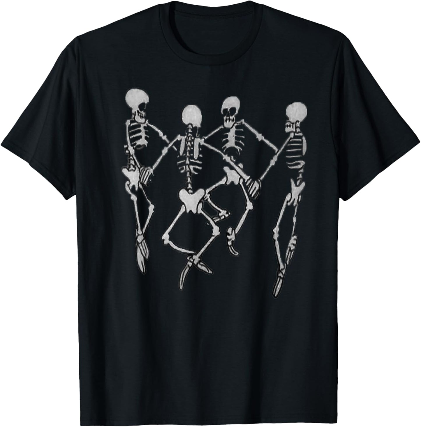 Spooky meme dancing skeletons T-Shirt - T-Shirt | Black
