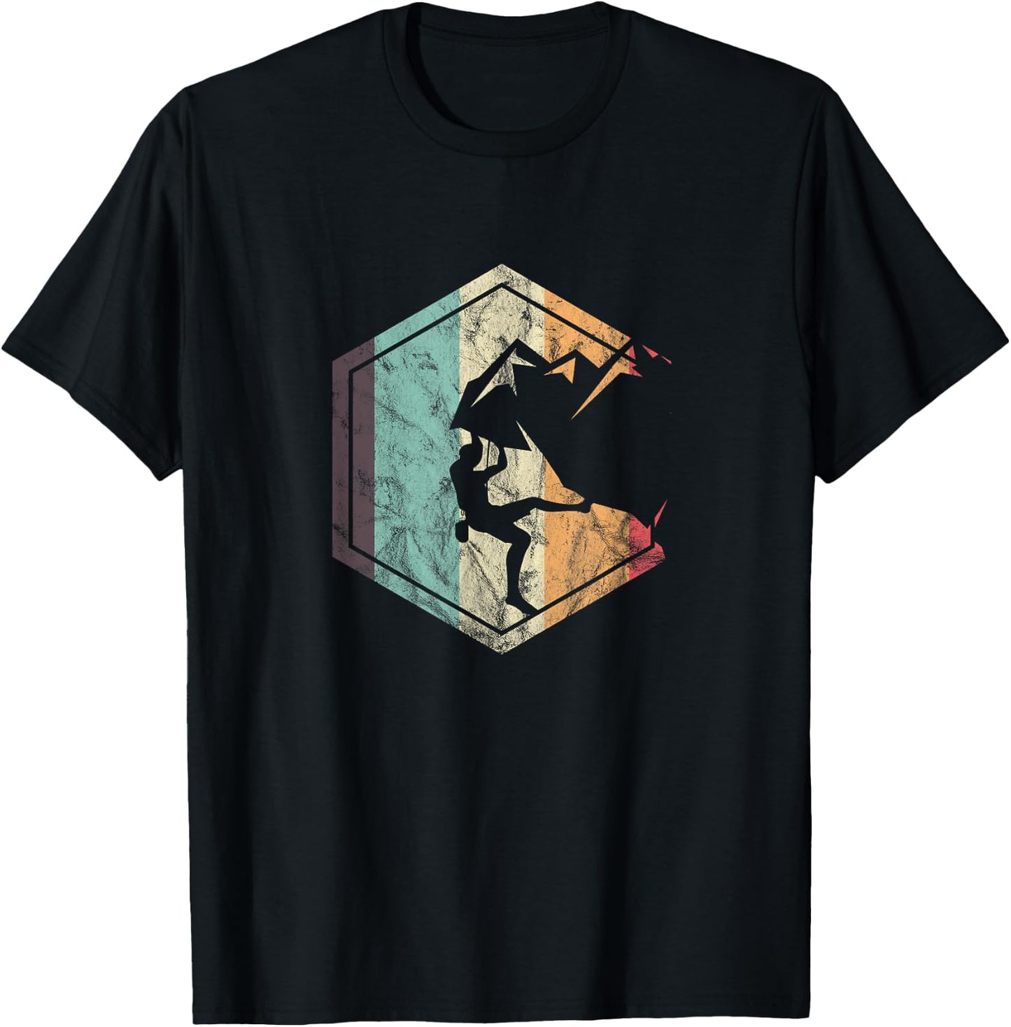 Climbing Mountaineering Climber Athletes Mountain Rock Gift T-Shirt - T-Shirt | Black