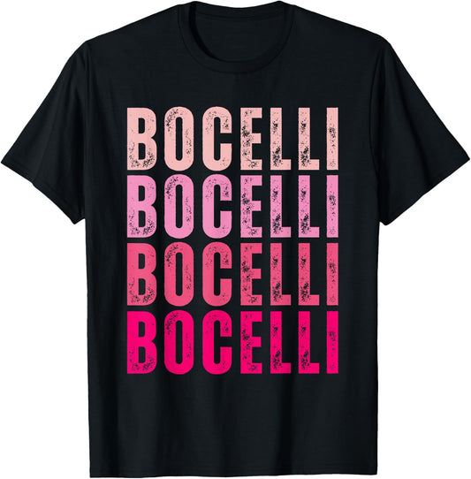 Bocelli Personalized Name I Love Bocelli Vintage T-Shirt - T-Shirt | Black
