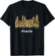 Atlanta Georgia ATL Peach State Skyline Panorama T Shirt T-Shirt - T-Shirt | Black