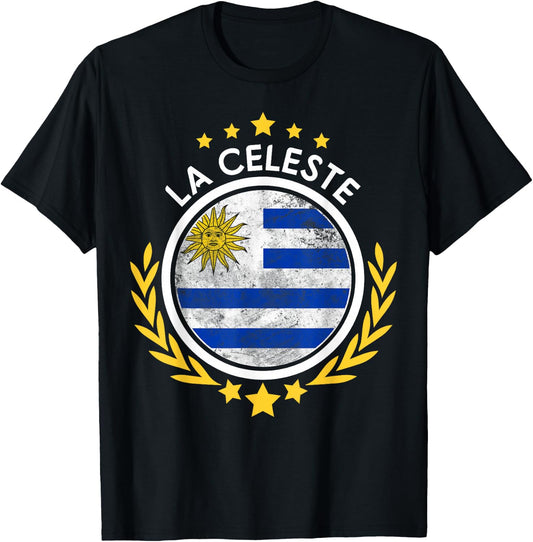 National Team Fan Wear Uruguay Soccer Fan T-Shirt - T-Shirt | Black