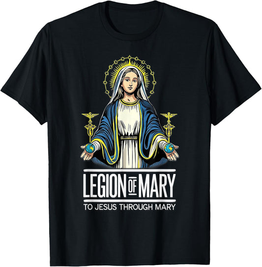 Legion Of Mary Our Lady Catholic T-Shirt - T-Shirt | Black