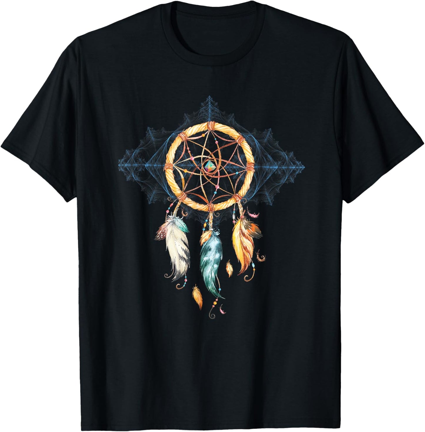 DREAM CATCHER VORTEX T SHIRT Shamanism Spiritual Meditation T-Shirt - T-Shirt | Black