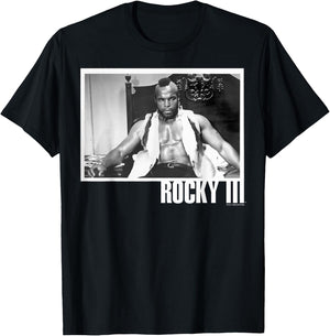 Rocky 3 Clubber Lang Black And White Photograph T-Shirt - T-Shirt | Black