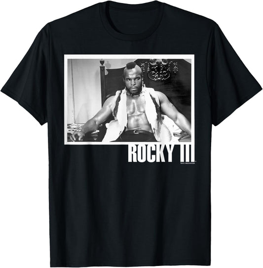 Rocky 3 Clubber Lang Black And White Photograph T-Shirt - T-Shirt | Black