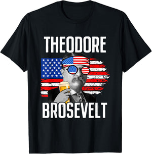 Theodore Brosevelt - Funny Independence Day T-Shirt - T-Shirt | Black