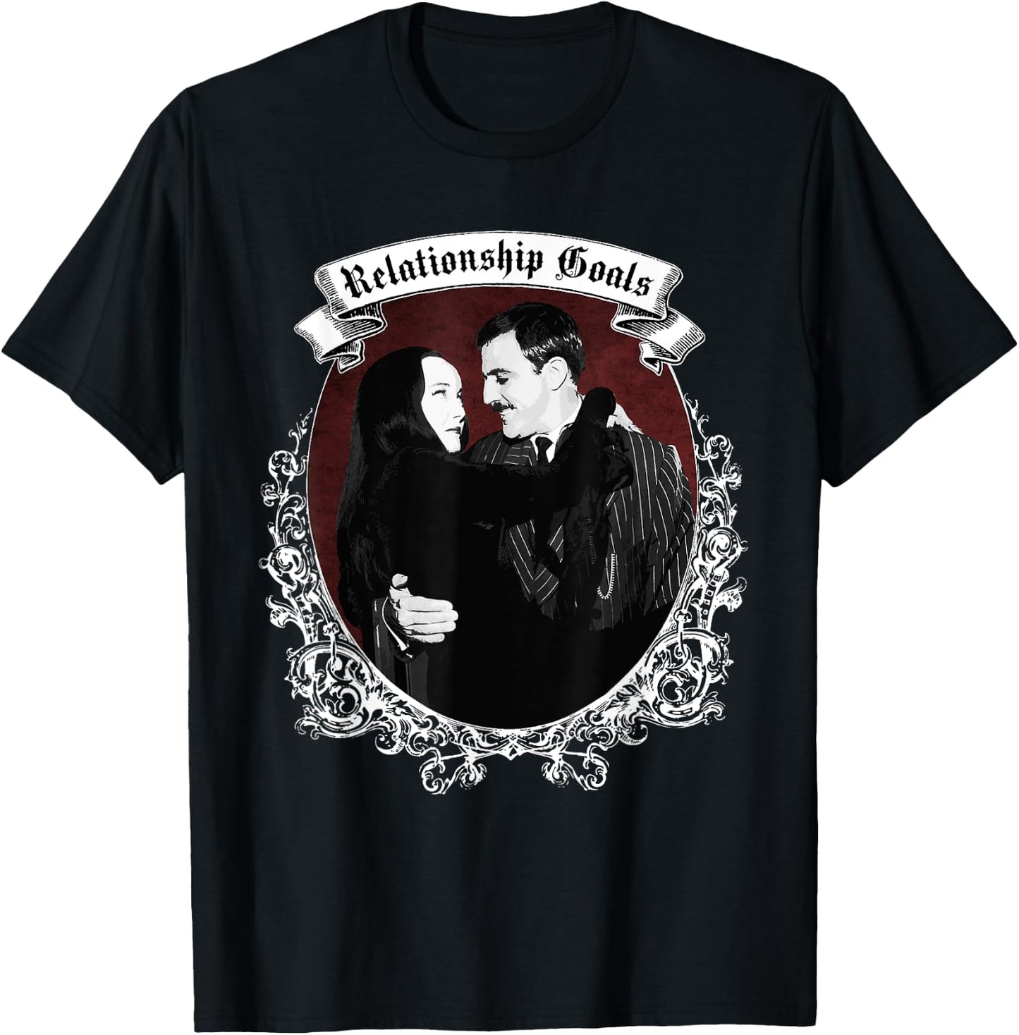 Relationship Goals Gomez & Morticia Goth Halloween T-Shirt - T-Shirt | Black