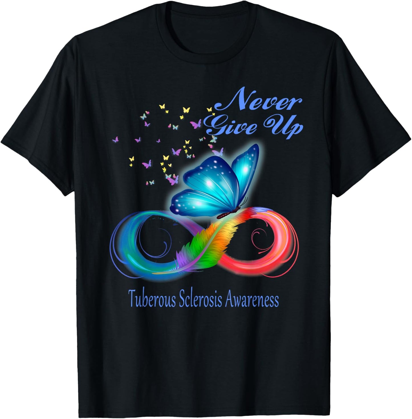 Butterfly Tuberous Sclerosis Awareness T-Shirt - T-Shirt | Black