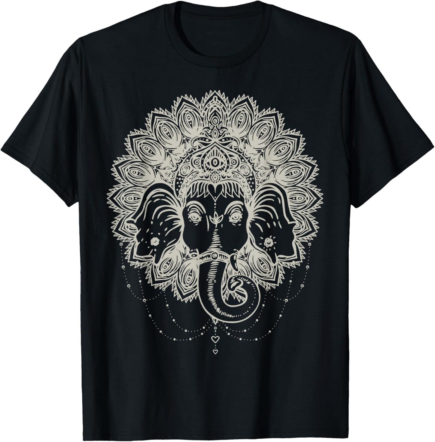 Sak Yant Thai Tattoo Spiritual Ganesha Elephant Thailand T-Shirt - T-Shirt | Black