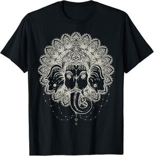 Sak Yant Thai Tattoo Spiritual Ganesha Elephant Thailand T-Shirt - T-Shirt | Black
