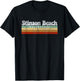 Vintage Retro 70s 80s Stinson Beach, CA Women Kids T-Shirt - T-Shirt | Black