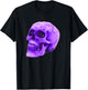 Purple Skull Biker Design T-Shirt - T-Shirt | Black