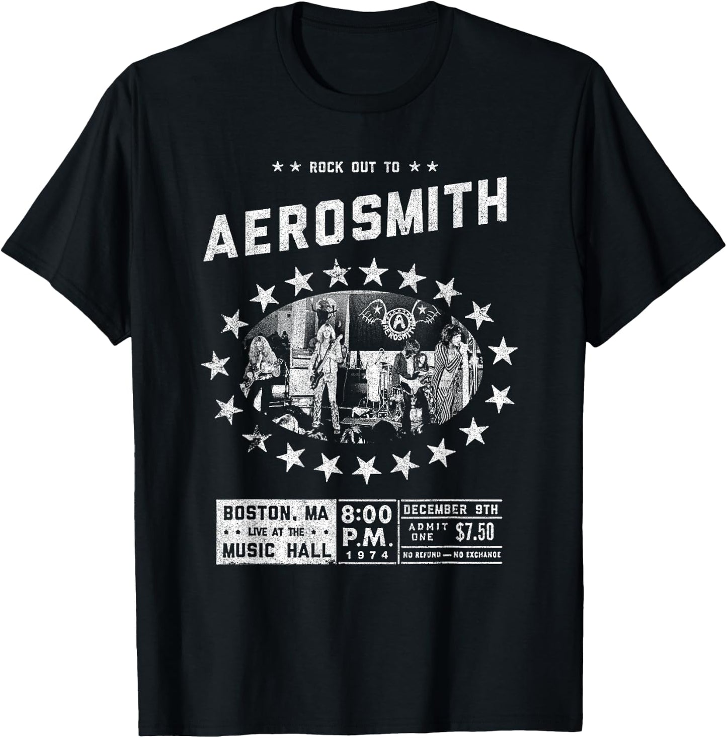 Aerosmith - Live at the Music Hall T-Shirt - T-Shirt | Black