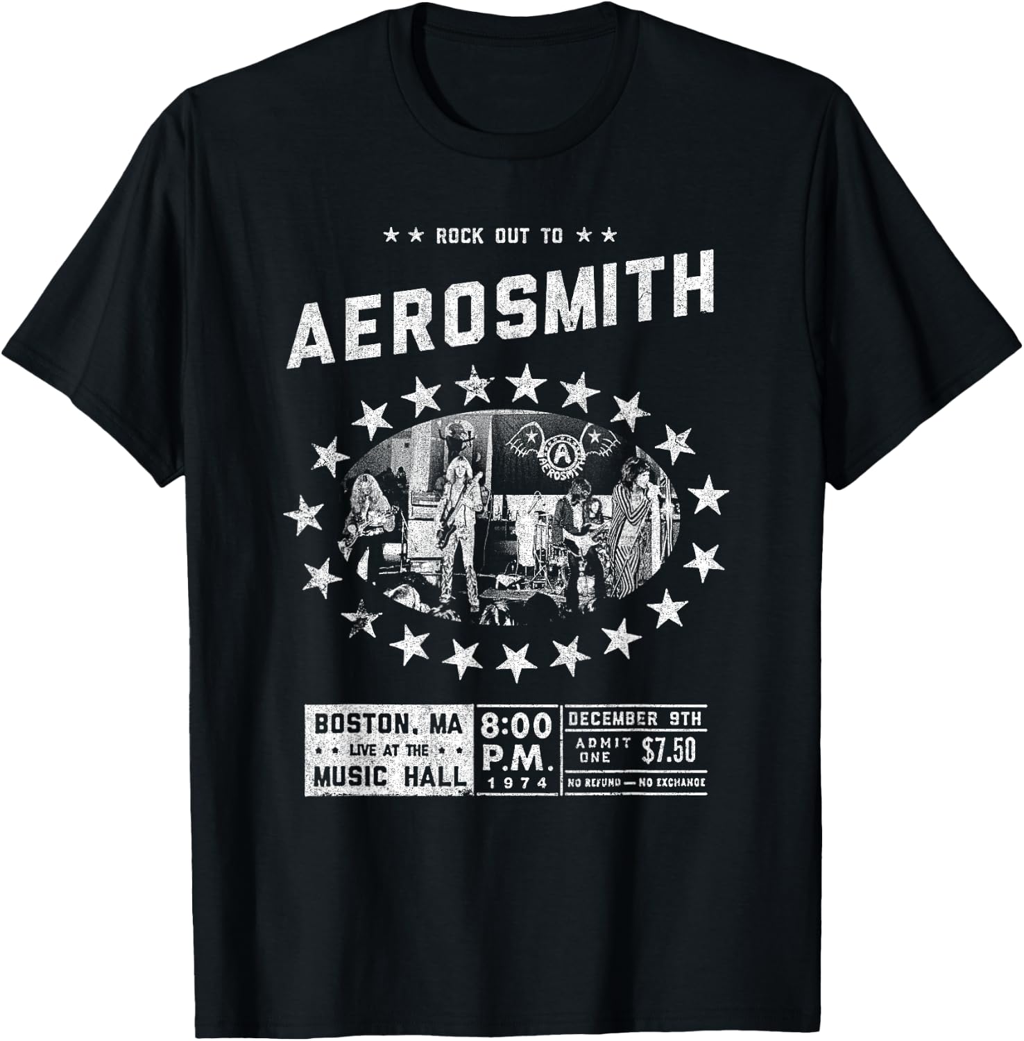 Aerosmith - Live at the Music Hall T-Shirt - T-Shirt | Black