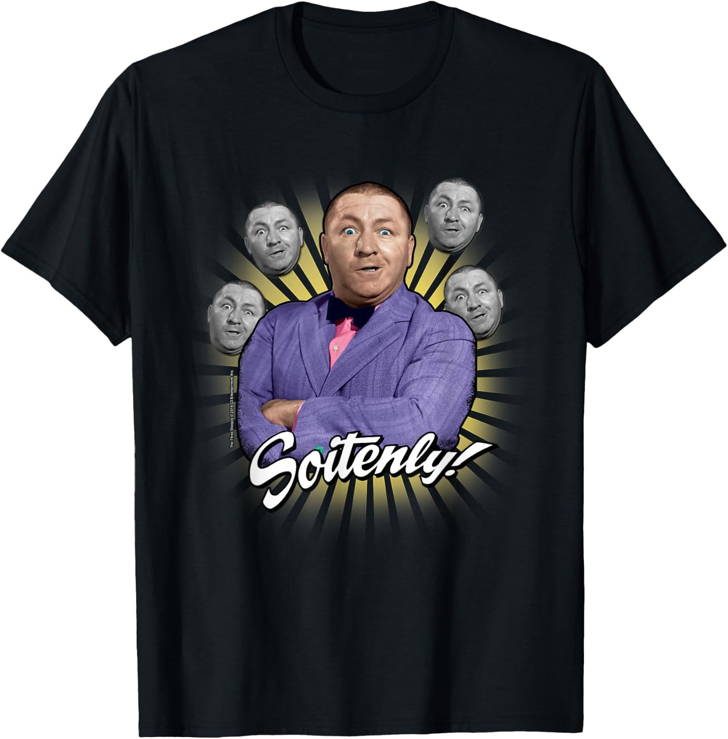TTS- The Three Stooges Curly: Soitenly! T-Shirt - T-Shirt | Black