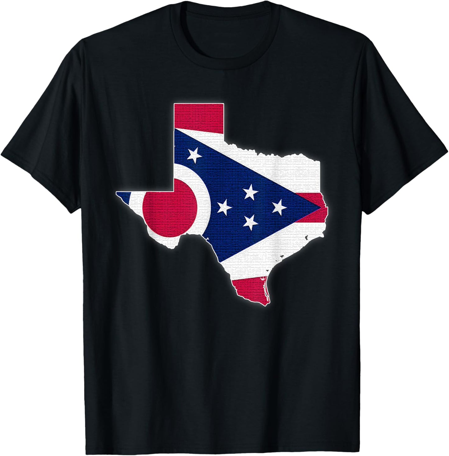TEXAS STATE MAP OHIO OH Flag Roots Men Women Gift T-Shirt - T-Shirt | Black