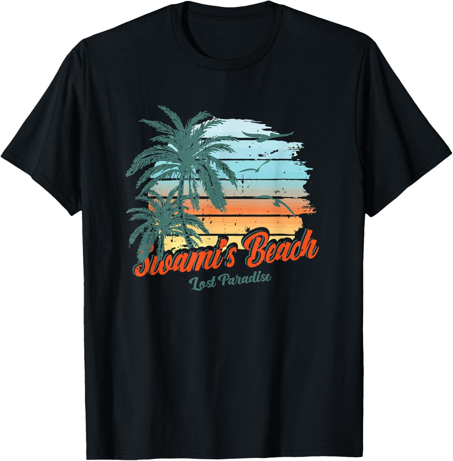 Swami's Beach Encinitas California Shirt Lost Paradise T-Shirt - T-Shirt | Black