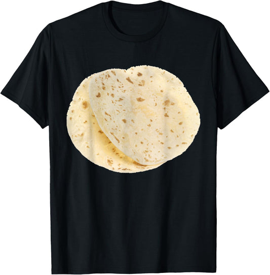 Flour Tortillas Shirt, Food Foodie Halloween Costume Gift T-Shirt - T-Shirt | Black