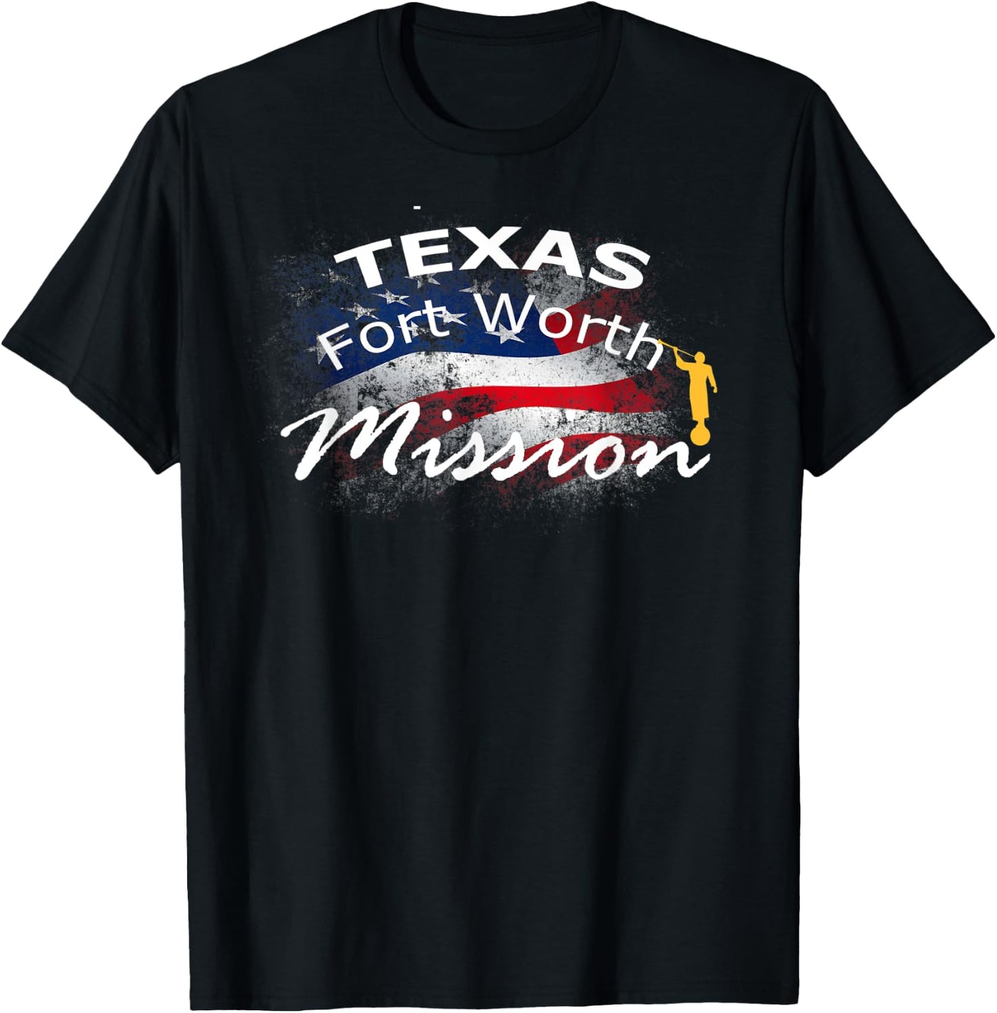 Texas Fort Worth Mormon LDS Mission Missionary Gift T-Shirt - T-Shirt | Black