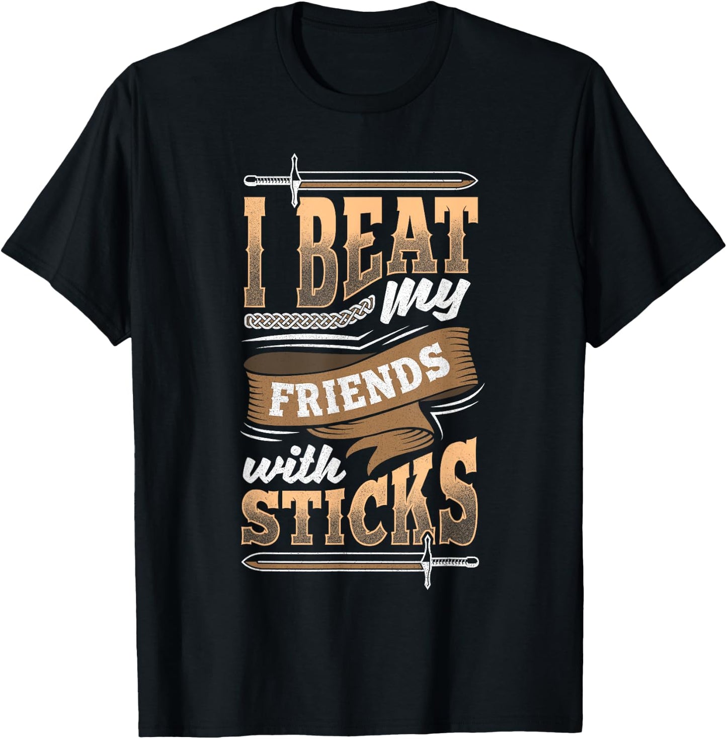 LARP Larping Larper - Beat my Friends with a Stick T-Shirt - T-Shirt | Black
