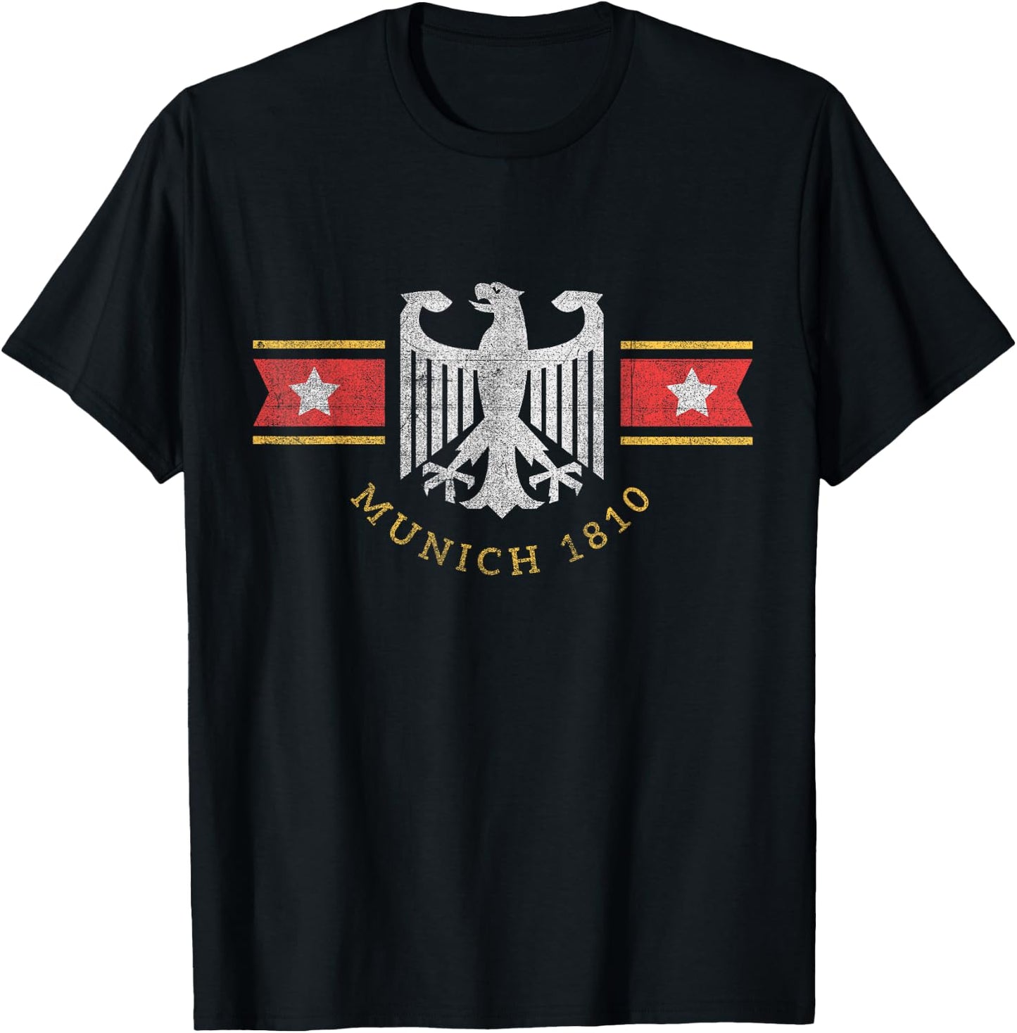 Munich Germany Eagle Stars and Bars Souvenir T-Shirt - T-Shirt | Black