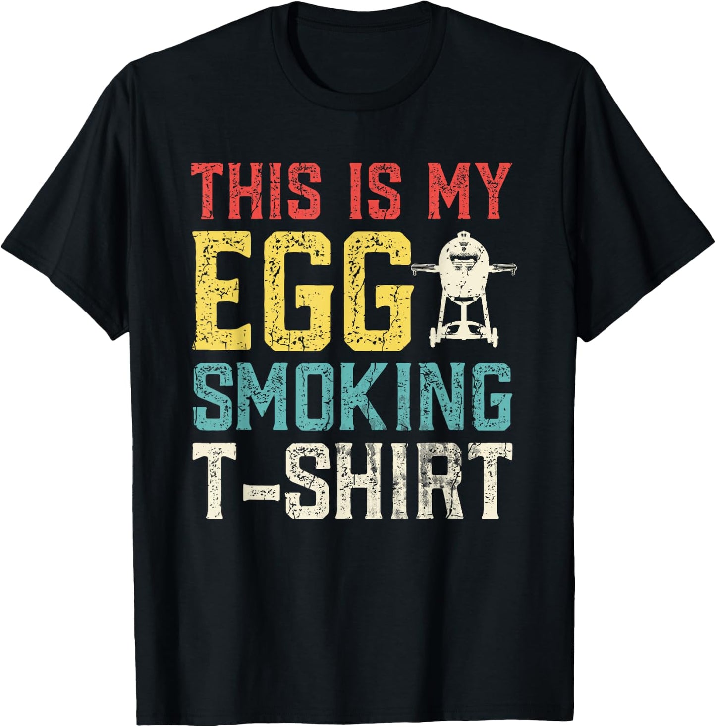 Egg Smoking T Shirt Grilling Egg Smoker Barbecue Lover Gift T-Shirt - T-Shirt | Black