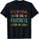 It's Official I'm The Favorite Son-In-Law Funny T-Shirt - T-Shirt | Black