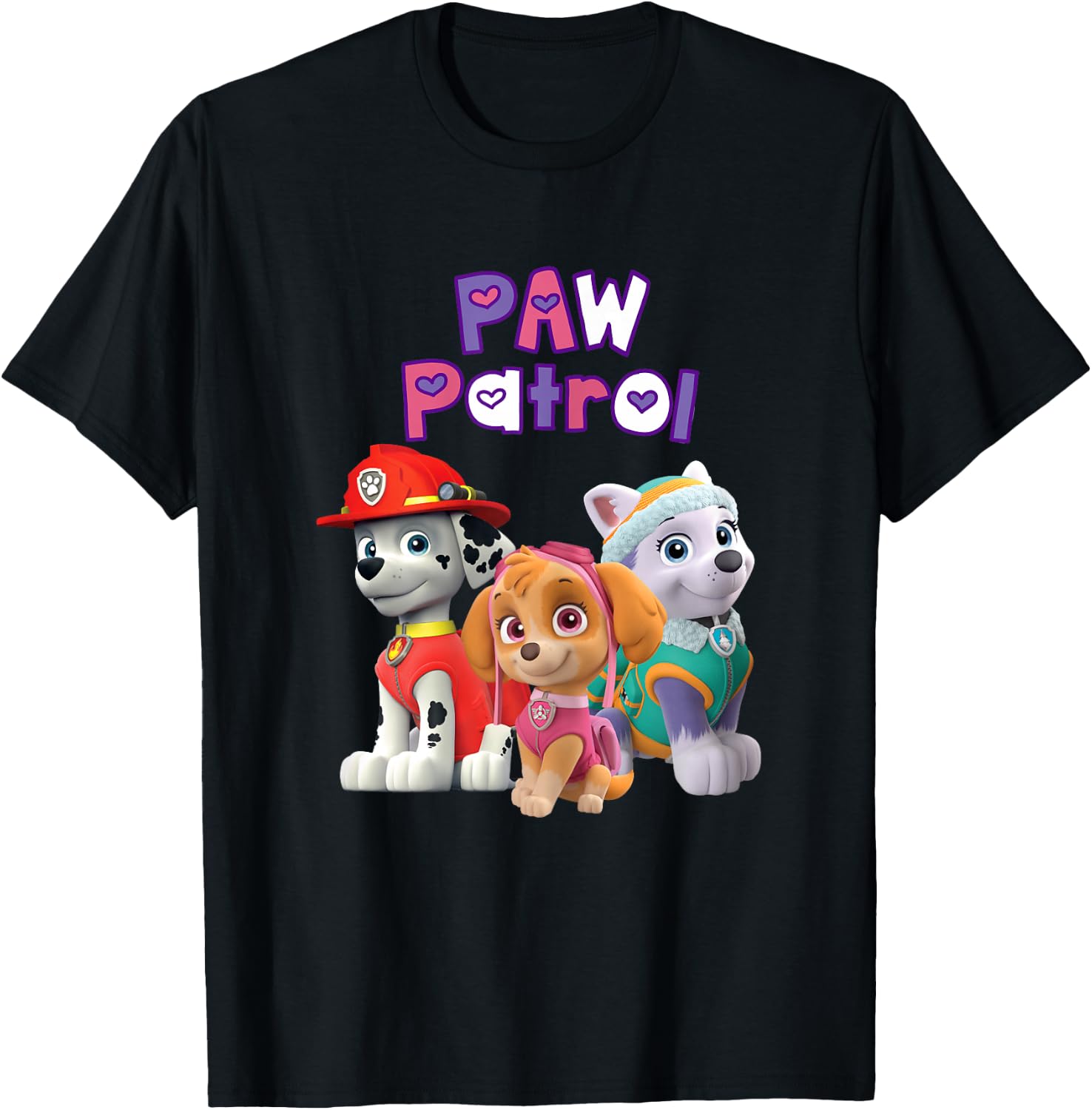 PAW Patrol (Marshall, Skye, Everest) Group T-Shirt - T-Shirt | Black
