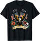 250 Years America Traditional Tattoo Retro Eagle Skull USA T-Shirt - T-Shirt | Black