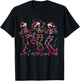 Christmas Skeleton Santa Dancing Lights T-Shirt - T-Shirt | Black