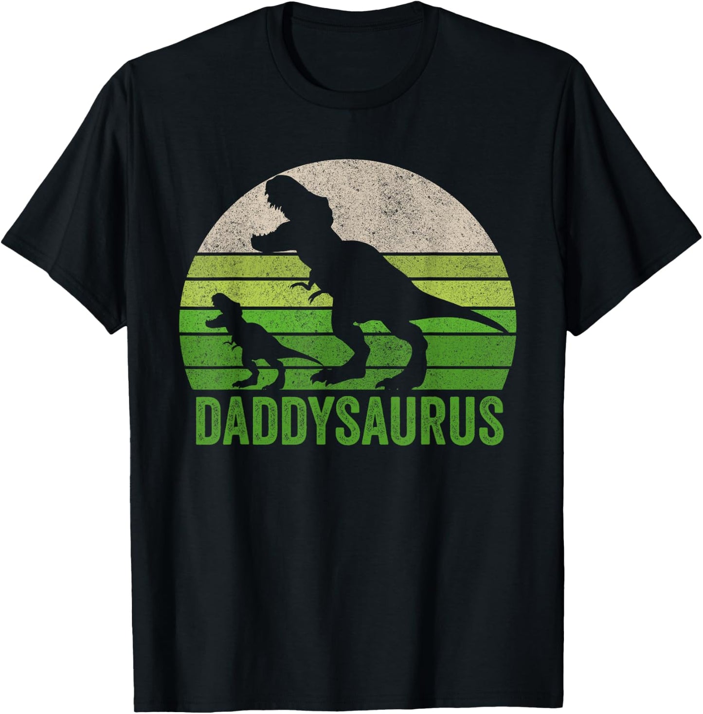 Funny Daddy Dinosaur Daddysaurus T-Shirt - T-Shirt | Black