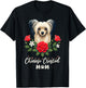 Roses Flowers Chinese Crested Mom Crestie Dog T-Shirt - T-Shirt | Black