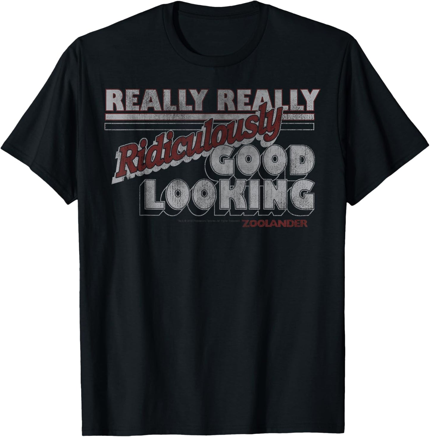 Zoolander Really Ridiculously Good Looking Title Logo T-Shirt - T-Shirt | Black