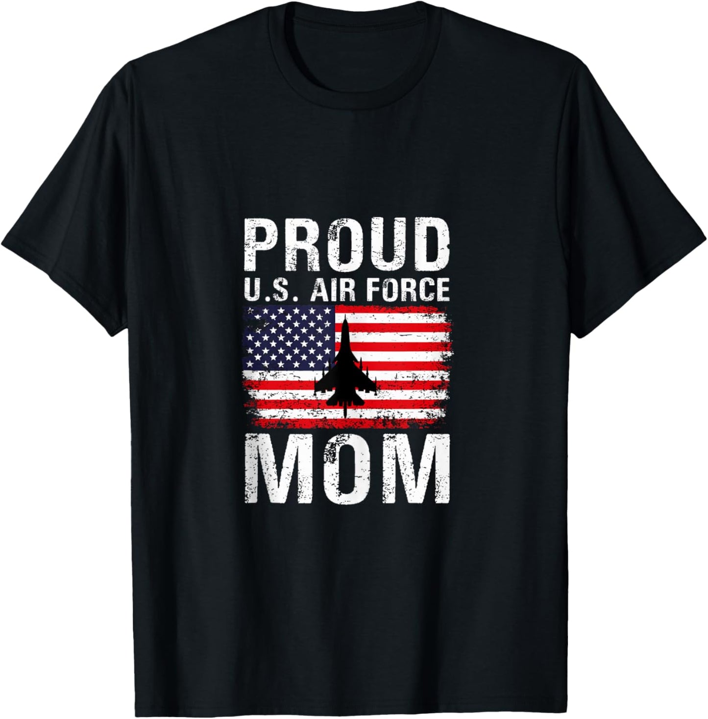 Veteran U.S. Air Force Proud Mom T-Shirt - T-Shirt | Black