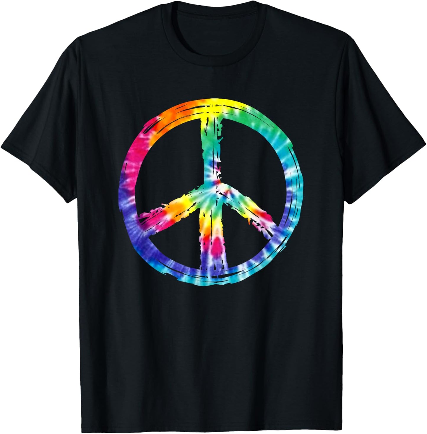 Tye Dye Peace Sign T Shirt T-Shirt - T-Shirt | Black