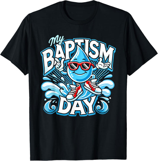 Baptism Dabbing Shirt Christian Shirts God Baptism Baptised T-Shirt - T-Shirt | Black