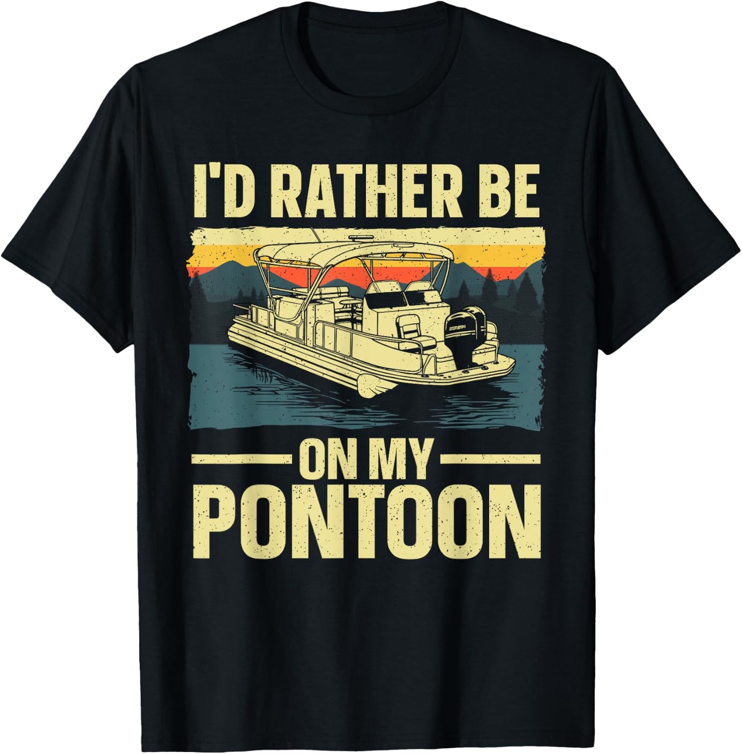 Cool Pontoon Boat Design Women Pontoon Boat Captain T-Shirt - T-Shirt | Black
