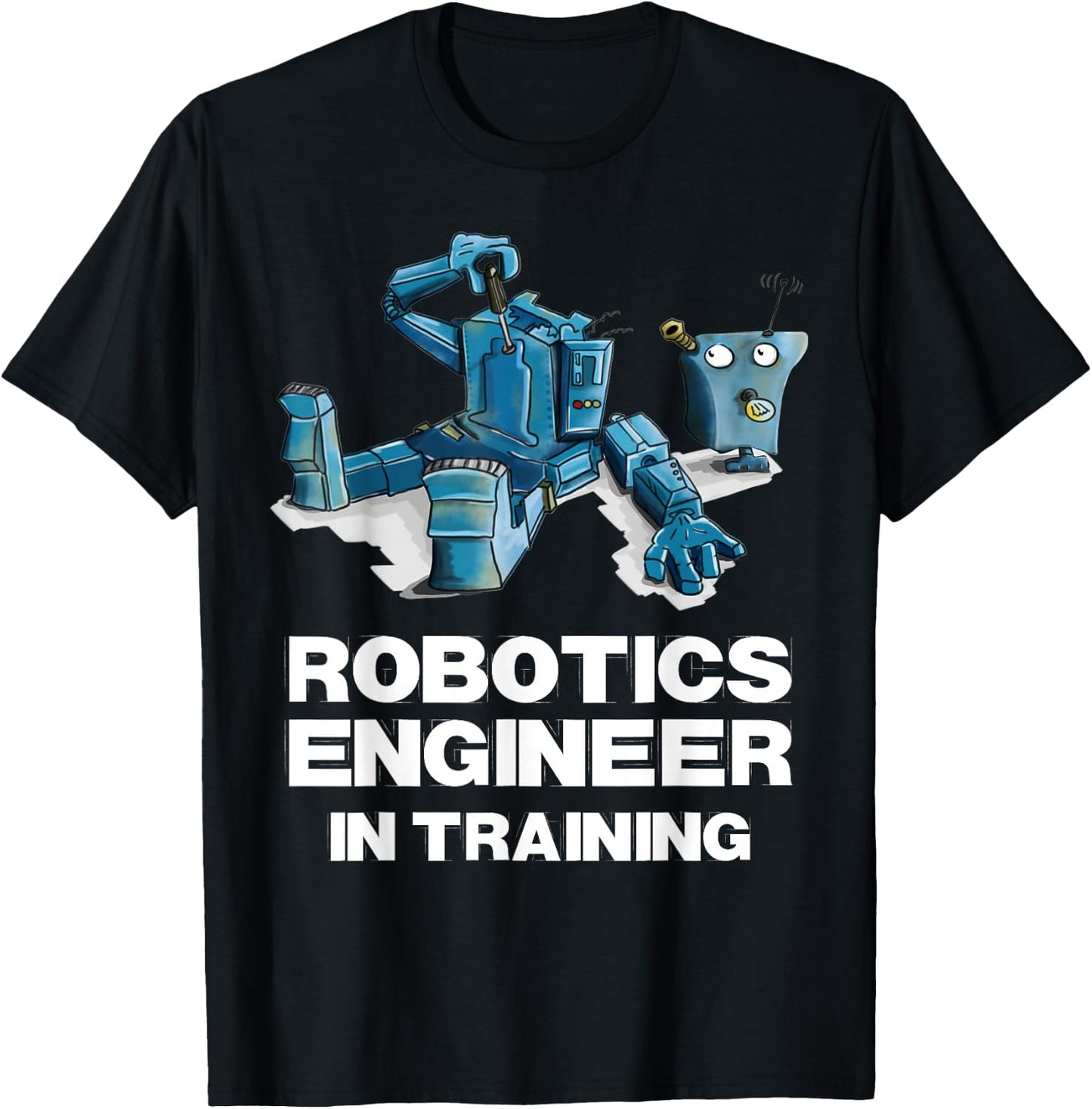 Funny Robot Shirt for Kids Robotics Engineer in Training T-Shirt - T-Shirt | Black