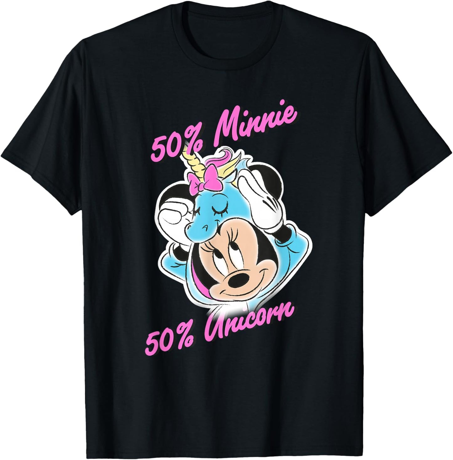 Disney - Minnie Mouse Half Unicorn T-Shirt - T-Shirt | Black