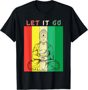 Let It Go - Meditation Buddha Yoga Buddhist Gift T-Shirt - T-Shirt | Black
