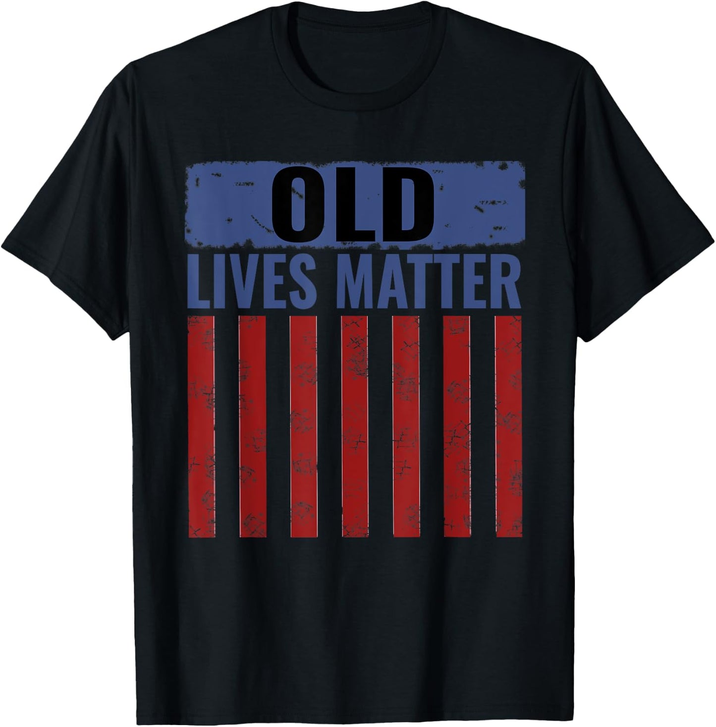 Old Lives Matter shirt with usa flag Gift Men T-Shirt - T-Shirt | Black